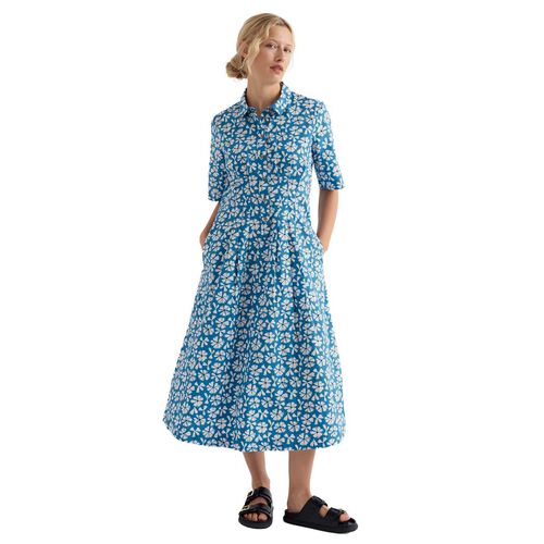 Seasalt Cornwall Wild Liquorice Dress Bold Cornflower Sailboats
